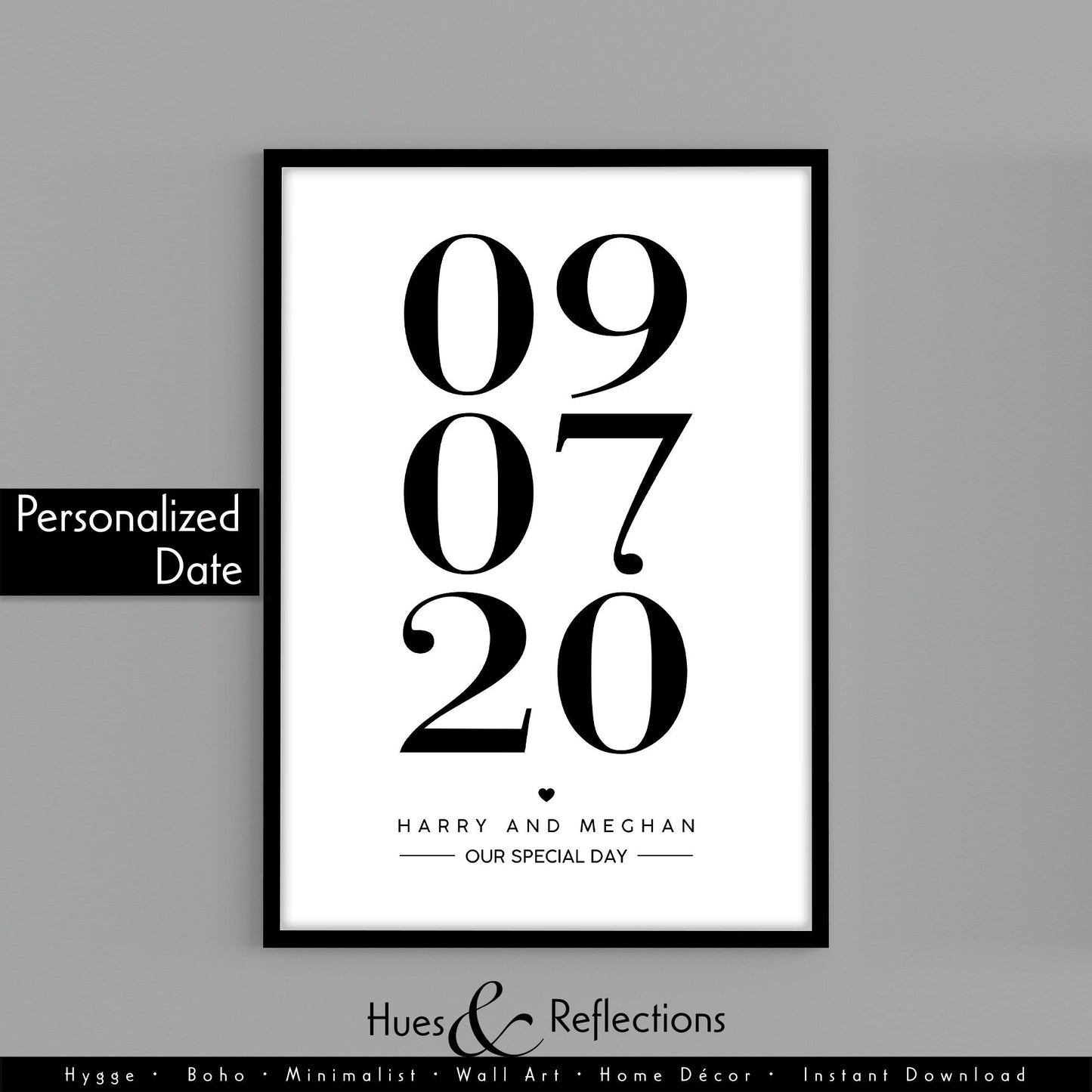 Personalised couple gift - Perfect to remember your special date - Your special date personalised print