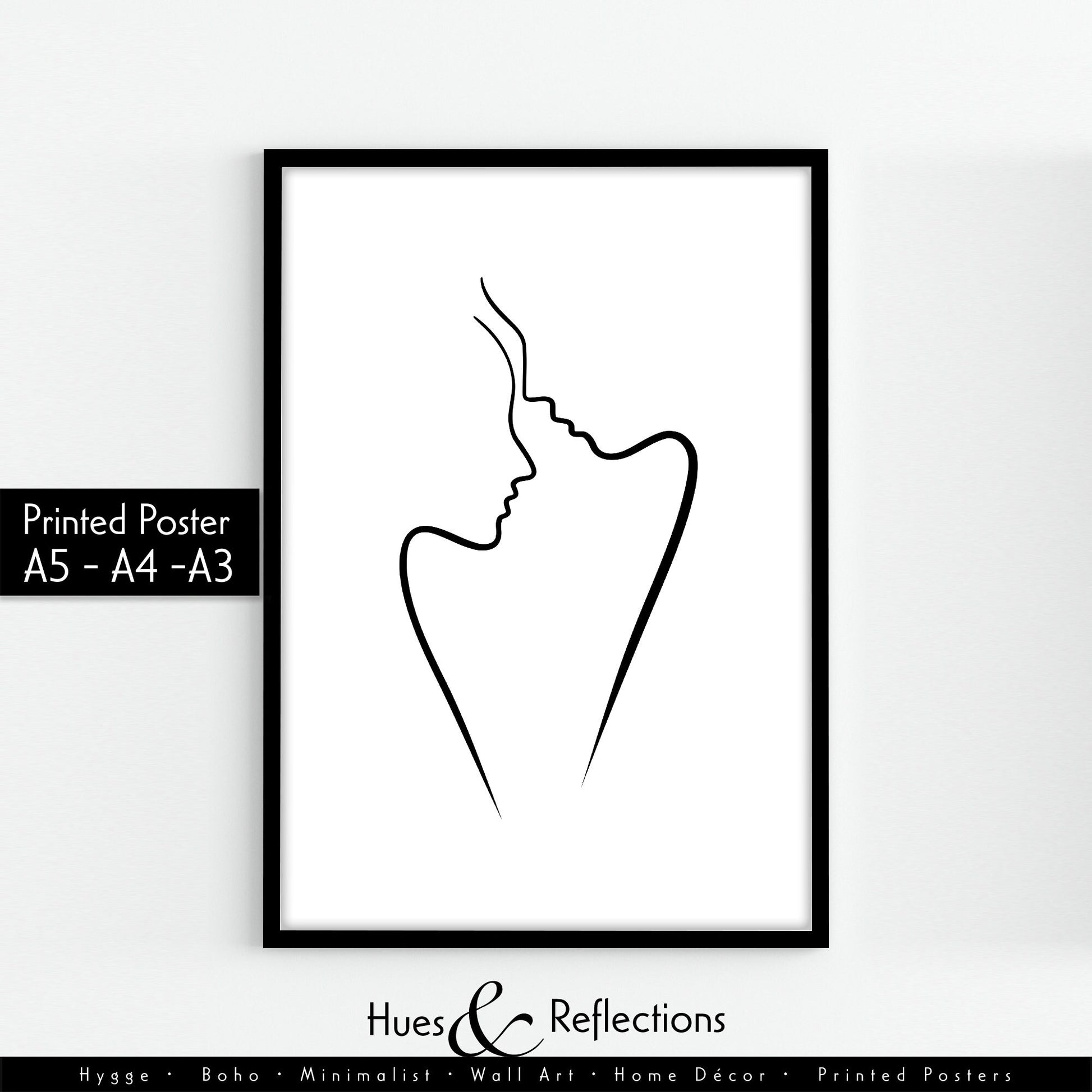 Abstract couple line art print, beautiful bedroom Print, love poster, minimalistic silhouette prints, line drawing, wall art, home decor