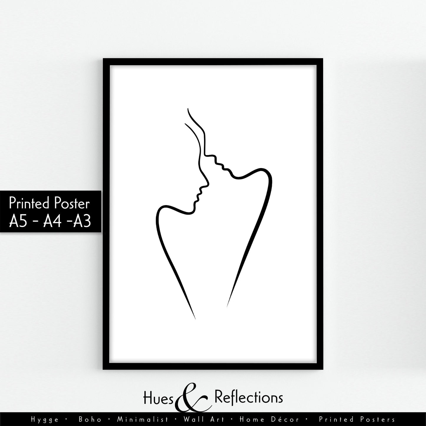 Abstract couple line art print, beautiful bedroom Print, love poster, minimalistic silhouette prints, line drawing, wall art, home decor
