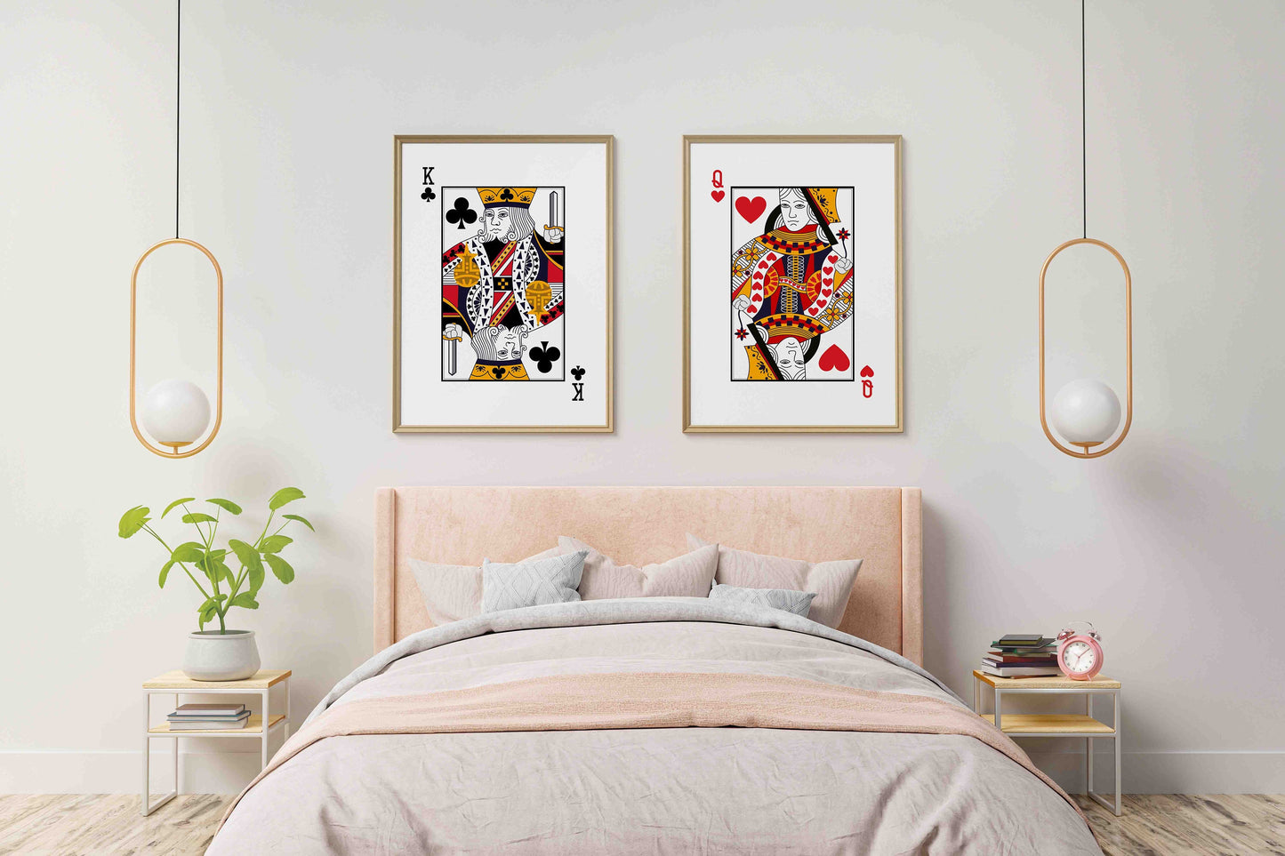 Queen of Hearts Playing Card Wall Décor, Poker Players Gift, Hearts Card Deck Print, His Side Bedroom Wall Art, Playing Card Art Print