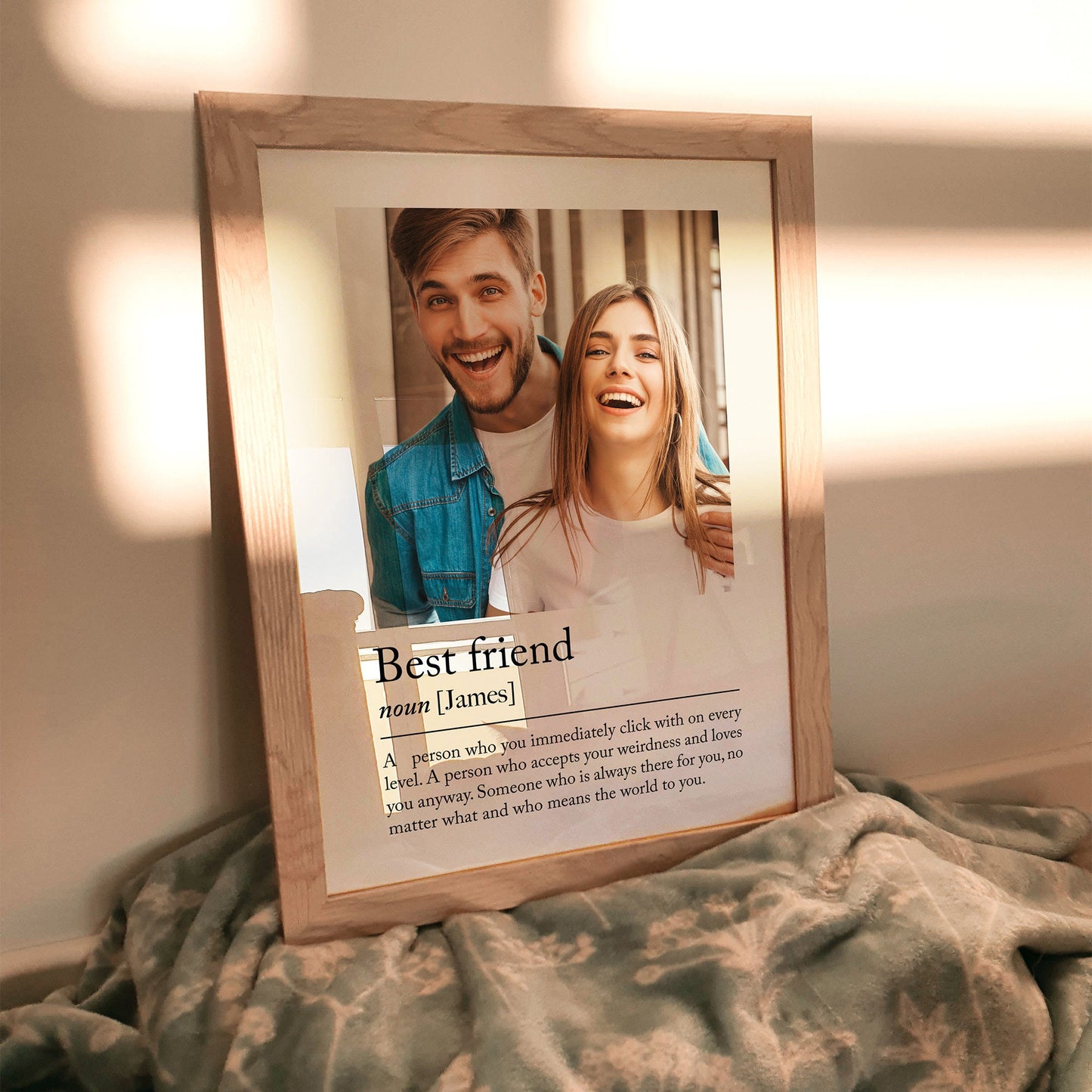 Personalised best friend definition print - Custom gift with photo for best friend, birthday gift, Christmas, Photo Gift, Best Friend Quote