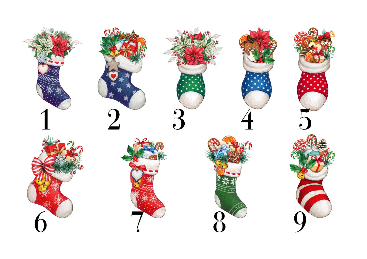Personalised Christmas stocking print, Custom family gift for Christmas, Christmas wall decor print, Christmas stocking names, Family prints