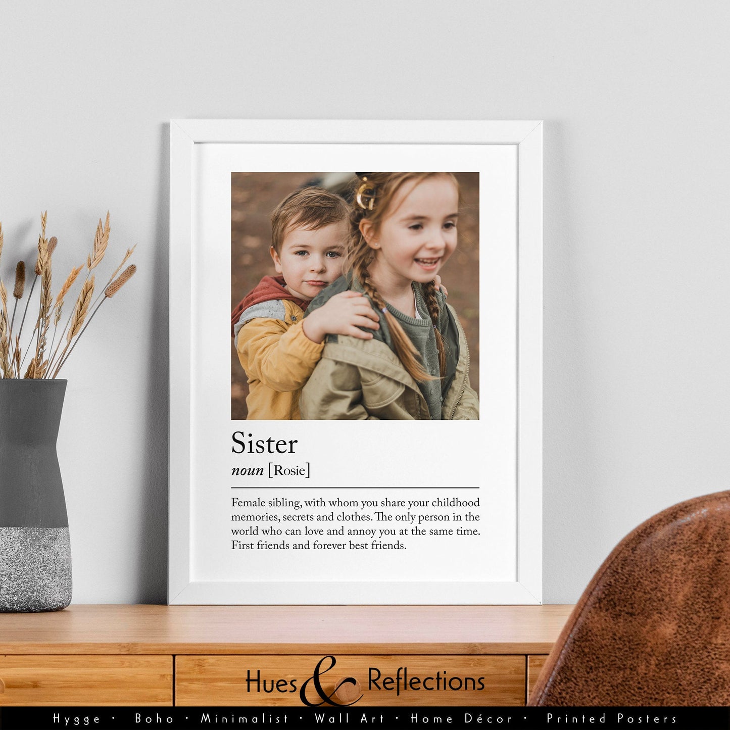 Sister definition with photo print, Special sister's birthday present, Personalised soul sister Print, Printable photo gift for friend like a sister, Soul sister gift ideas, Best friend gift, Gift for her Birthday.