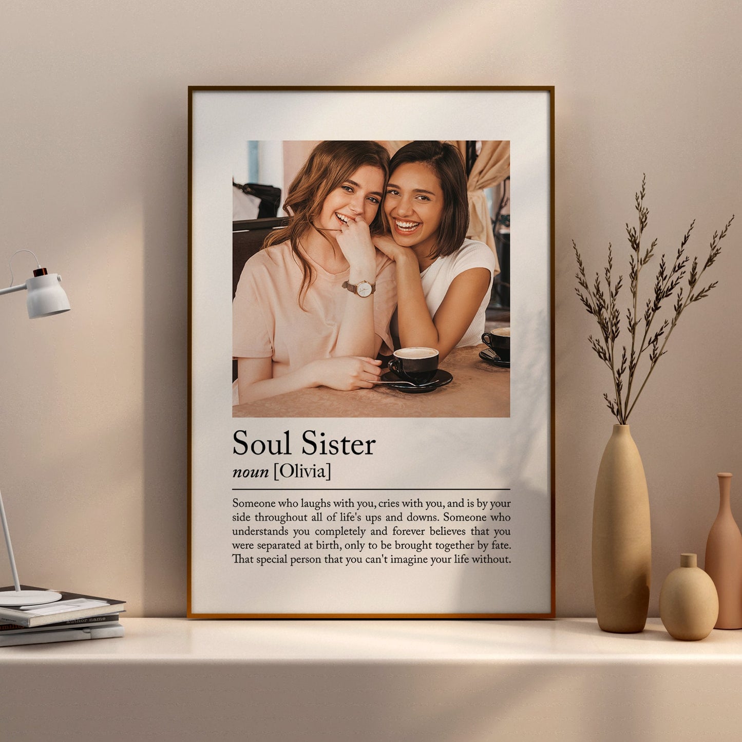 Personalised best friend definition print - Custom gift with photo for best friend, birthday gift, Valentines, Photo Gift, Best Friend Quote. Friends Gift Idea