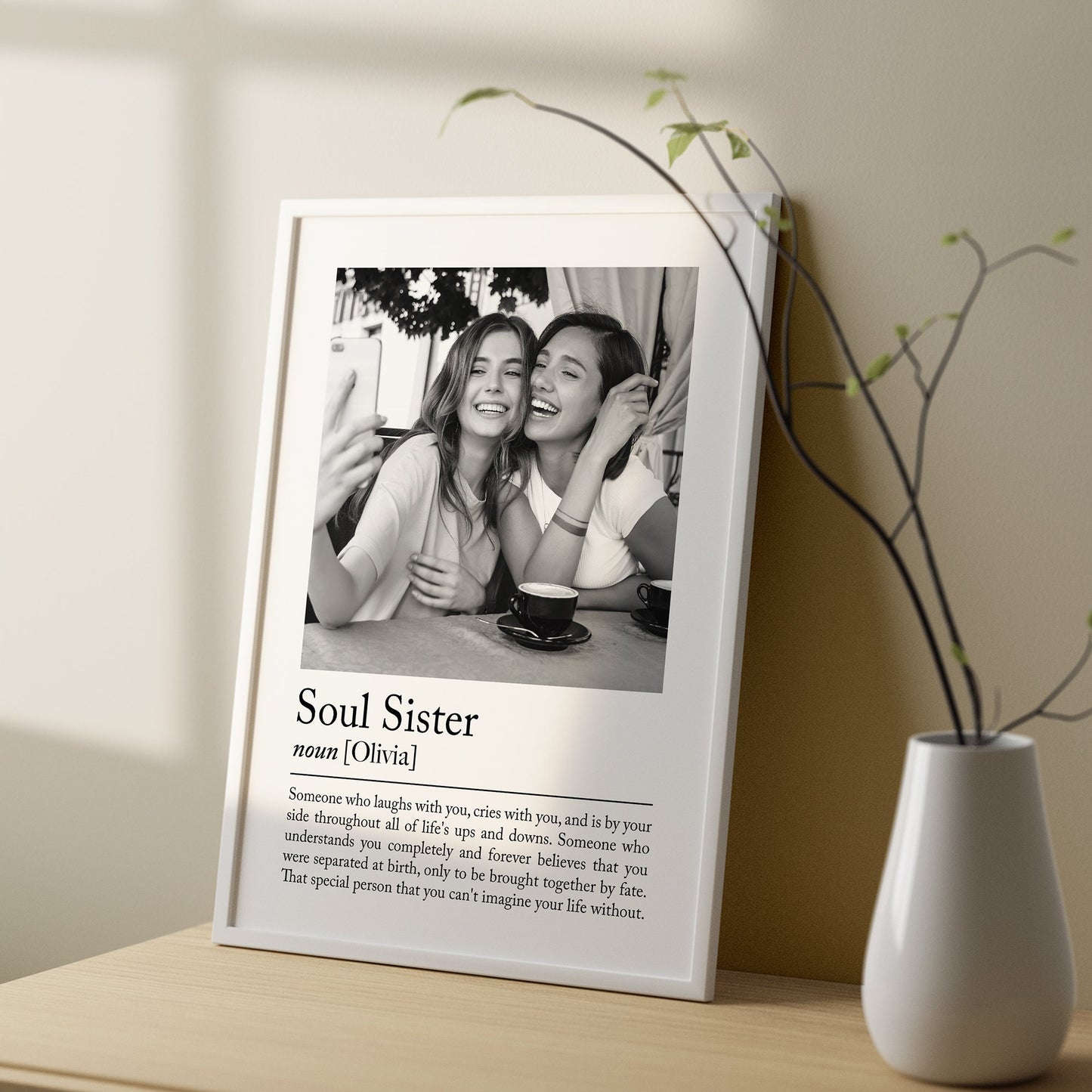 Personalised best friend definition print - Custom gift with photo for best friend, birthday gift, Valentines, Photo Gift, Best Friend Quote. Friends Gift Idea