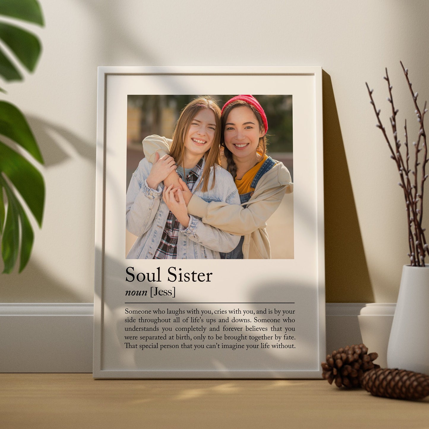 Personalised best friend definition print - Custom gift with photo for best friend, birthday gift, Valentines, Photo Gift, Best Friend Quote. Friends Gift Idea