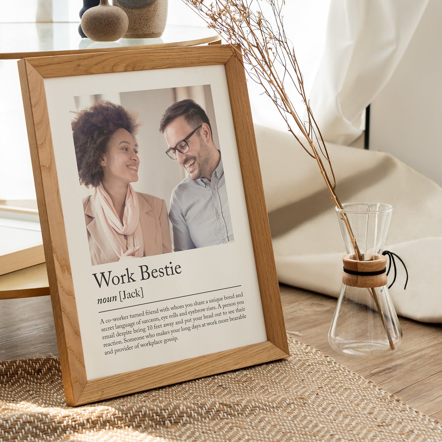 Personalised best friend definition print - Custom gift with photo for best friend, birthday gift, Photo Gift, Best Friend Quote. Friends Gift Idea, Work Bestie definition print, work best friend, birthday gift, friendship, bestie birthday gift