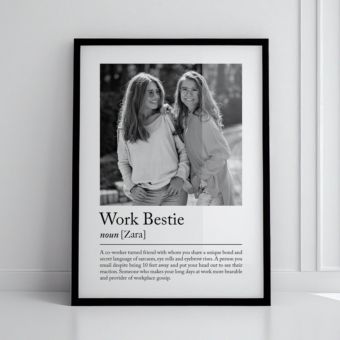 Personalised best friend definition print - Custom gift with photo for best friend, birthday gift, Photo Gift, Best Friend Quote. Friends Gift Idea, Work Bestie definition print, work best friend, birthday gift, friendship, bestie birthday gift