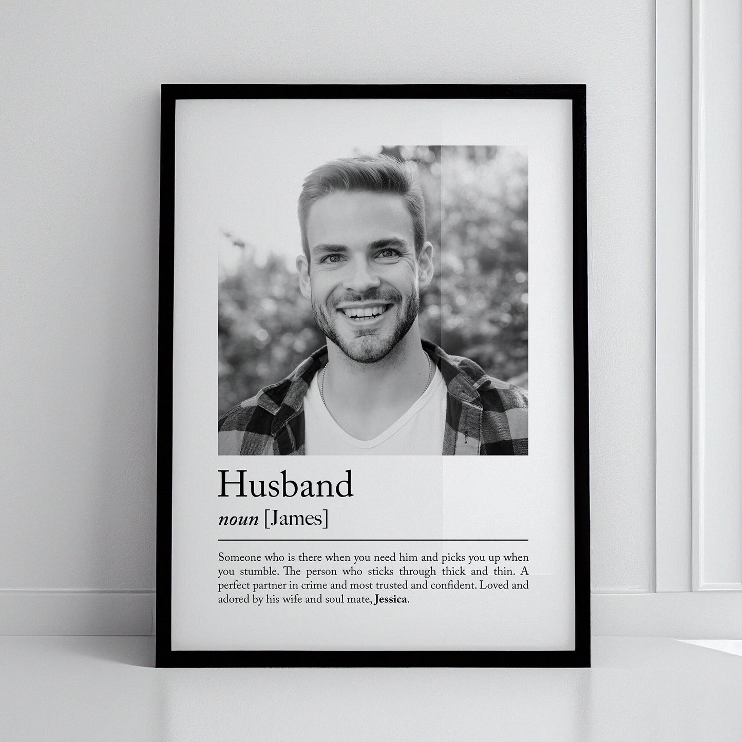 Personalised husband definition print, Custom photo gift for husband, birthday gift, Personalised anniversary gift, Photo Gift, Gift for him, Wall Art Print, Gift For Husband, Quote Print, , Wedding gift, married couple gift, first year anniversary