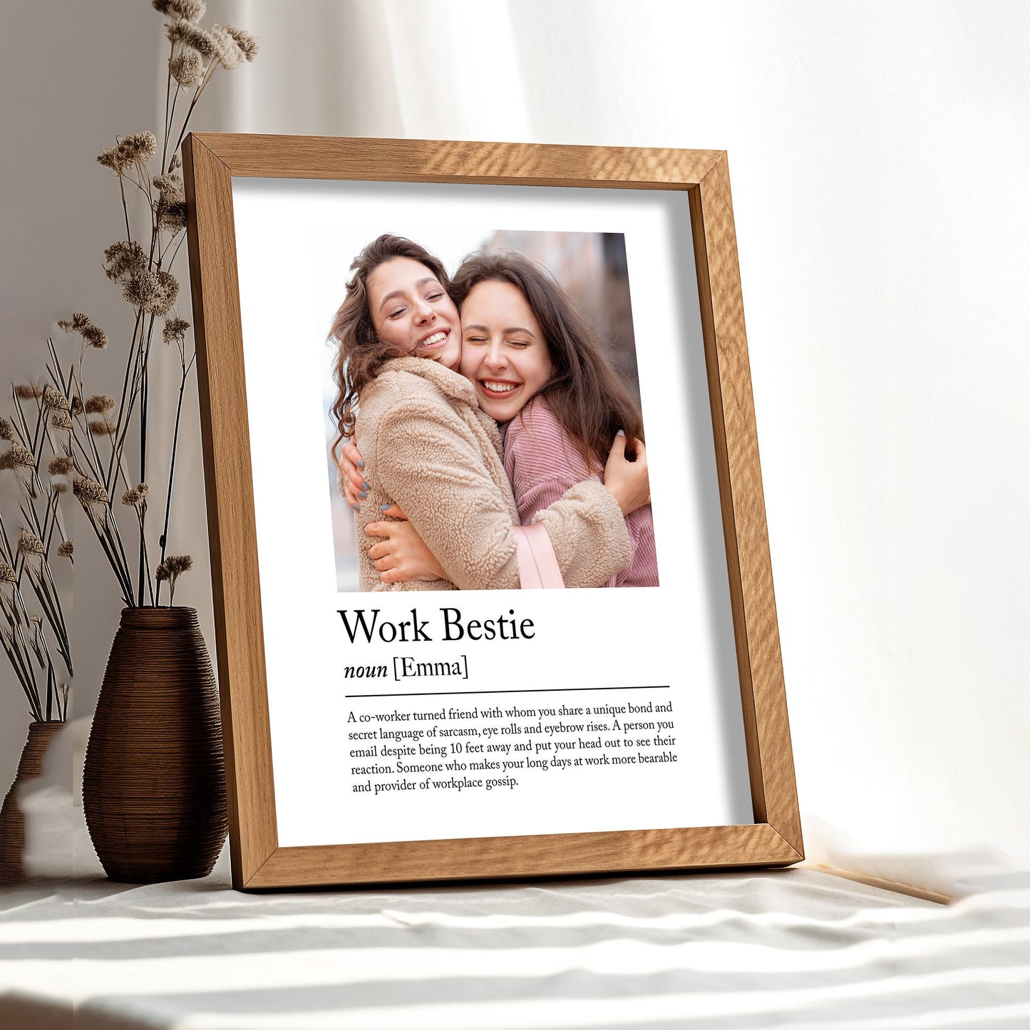 Personalised best friend definition print - Custom gift with photo for best friend, birthday gift, Photo Gift, Best Friend Quote. Friends Gift Idea, Work Bestie definition print, work best friend, birthday gift, friendship, bestie birthday gift