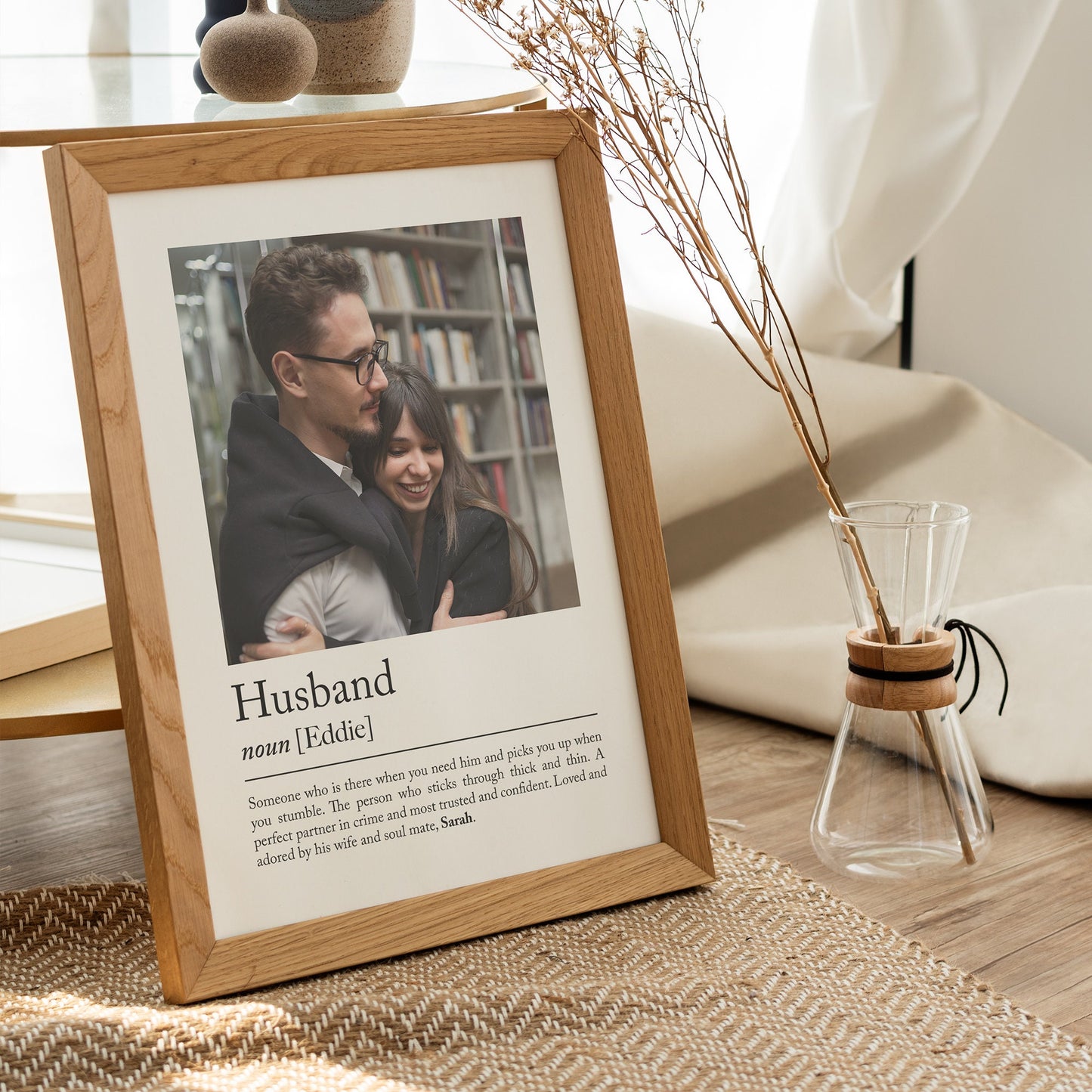 Personalised husband definition print, Custom photo gift for husband, birthday gift, Personalised anniversary gift, Photo Gift, Gift for him, Wall Art Print, Gift For Husband, Quote Print, , Wedding gift, married couple gift, first year anniversary