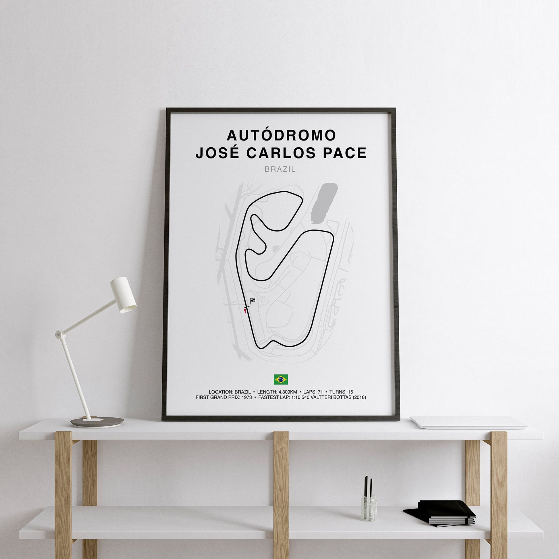 Brazil Grand Prix, Autódromo
José Carlos Pace Circuit Print, Formula 1 Track Poster, Office wall art, Gifts for him, F1 race map frame, F1 Poster, Car race fan art, Valtteri Bottas, Hamilton F1, Brazilian Grand Prix, car race