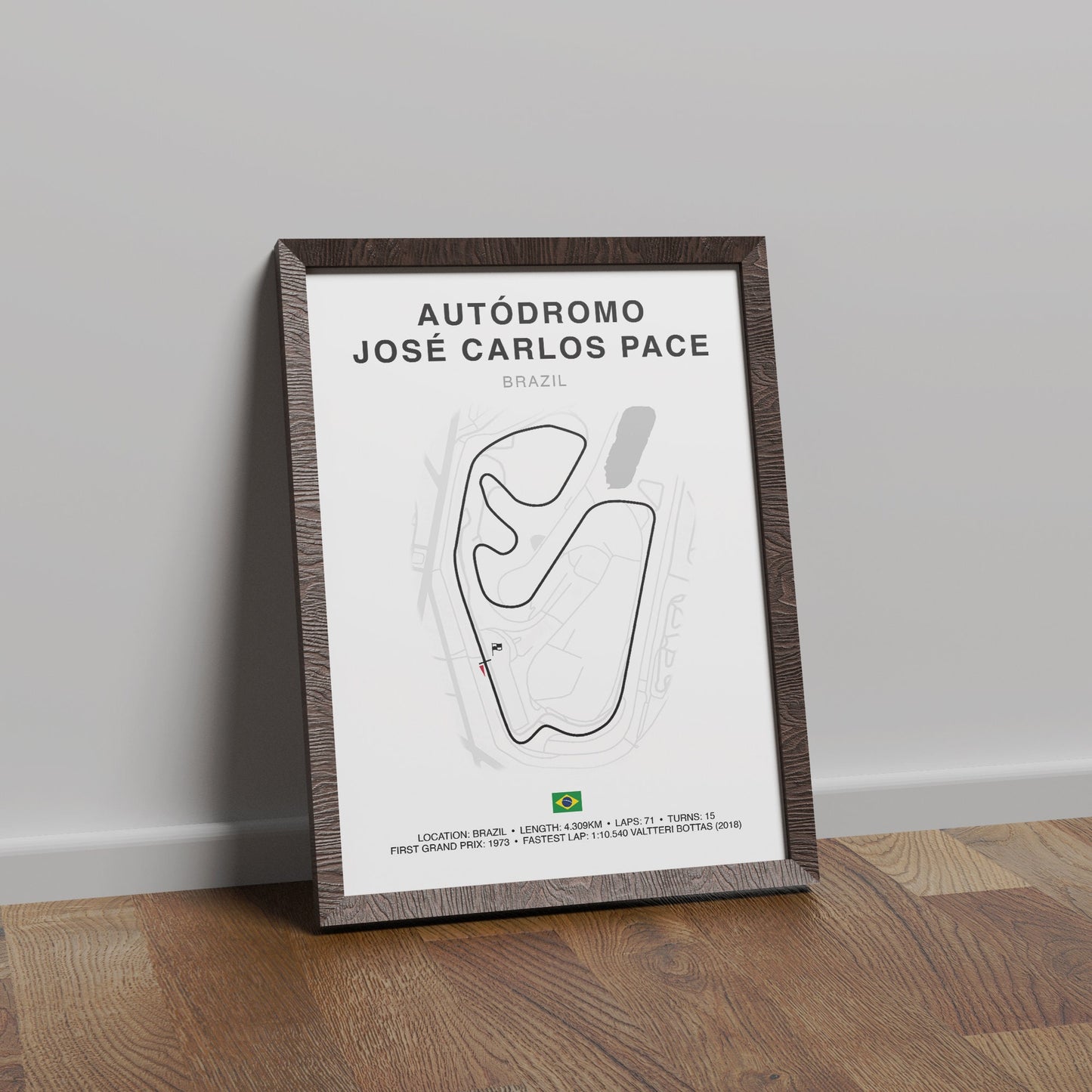 Brazil Grand Prix, Autódromo
José Carlos Pace Circuit Print, Formula 1 Track Poster, Office wall art, Gifts for him, F1 race map frame, F1 Poster, Car race fan art, Valtteri Bottas, Hamilton F1, Brazilian Grand Prix, car race