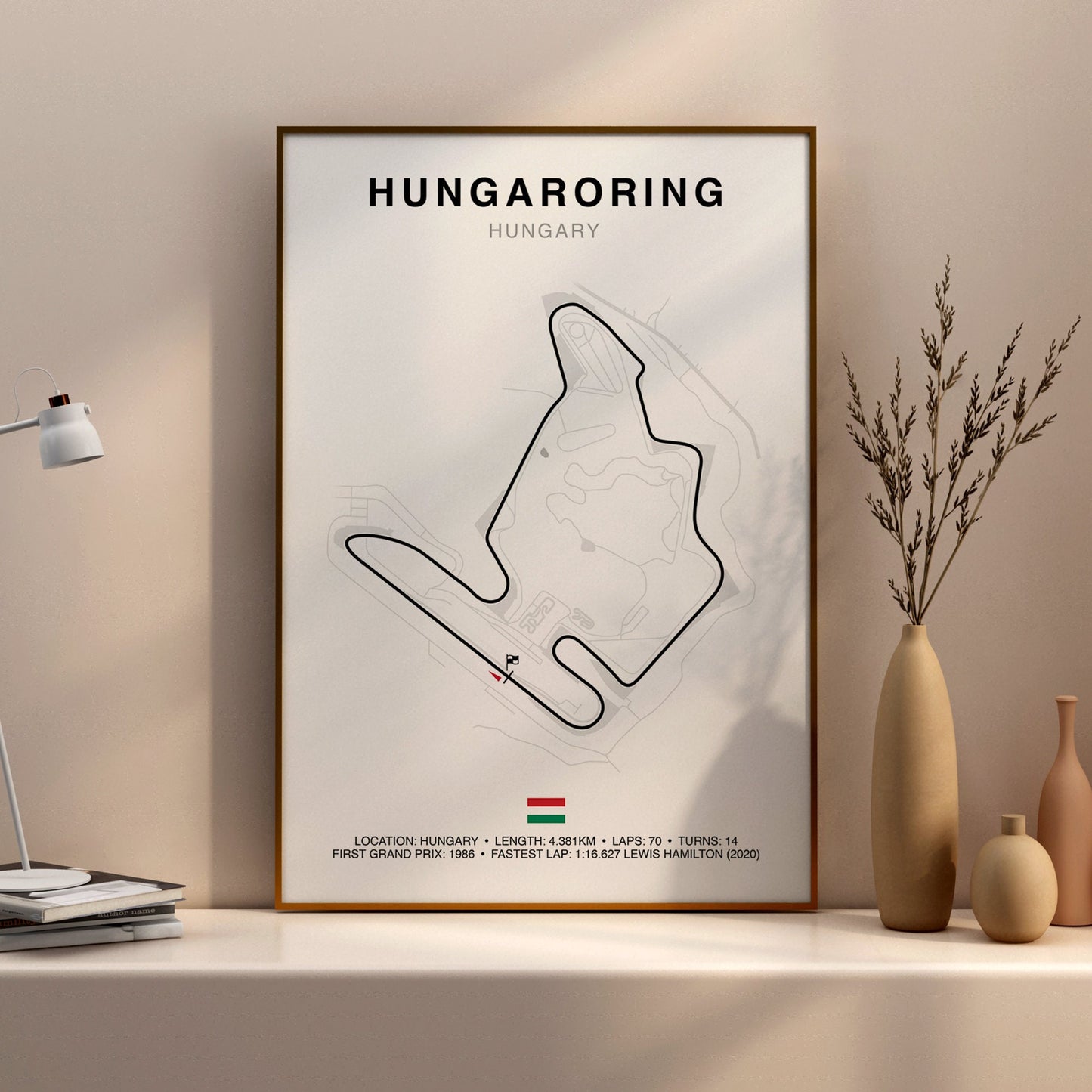 Hungary Grand Prix Circuit Print, Hungaroring F1, Formula 1 Track Poster, Office wall art, Gifts for him, F1 race map frame, F1 Poster, Car race fan art, Lewis Hamilton, F1 Collection, Formula 1 fan gift idea, Gift for boyfriend, Milestone Birthday