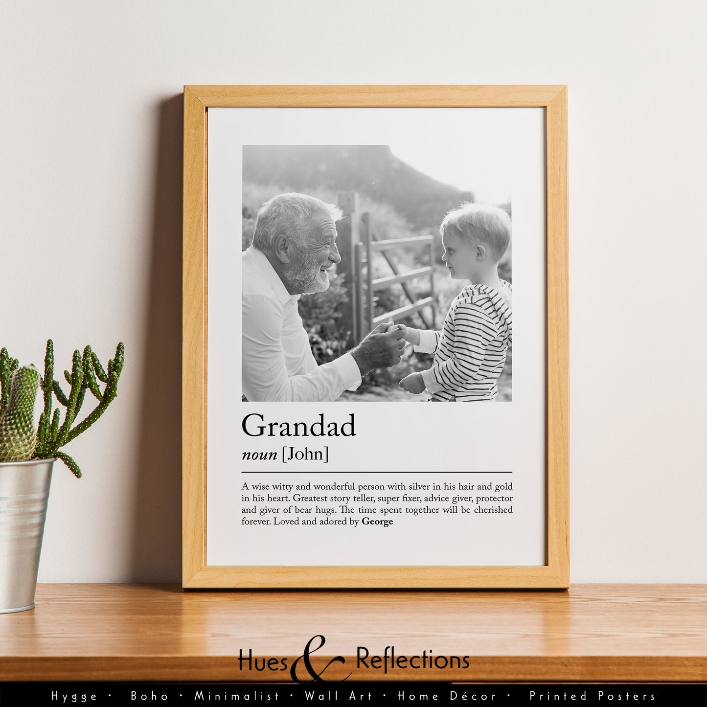 Personalised Grandfather, pops, grandad, Granny, Grandma definition print - Custom gift with photo for grandfather birthday gift, Grandad Christmas present, Photo Gift, Fathers day gift Quote, grand kids, grand children, Thoughtful grand father gift