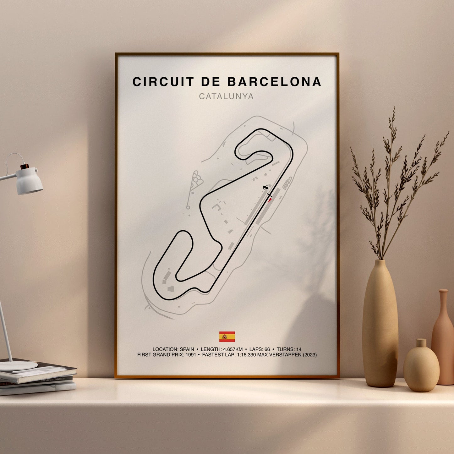 Circuit de Barcelona-Catalunya Grand Prix Circuit Print, Formula 1 Track Poster, Office wall art, Gifts for him, F1 race map frame F1 Poster