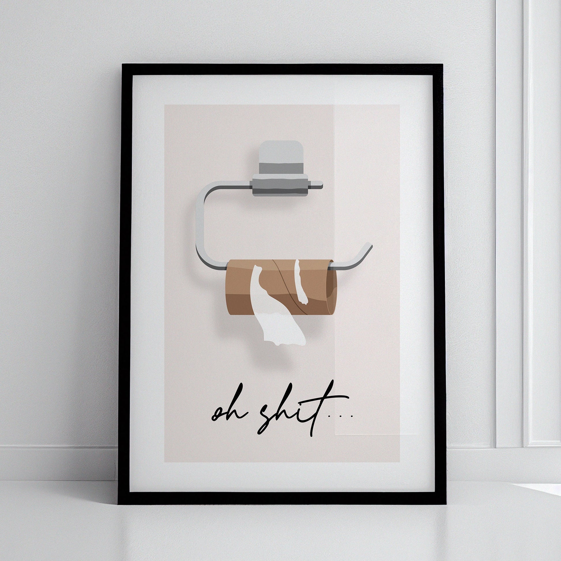 Colourful wall decor for toilet, funny bathroom wall art, toilet paper, toilet print, toilet roll need replacement, Funny Art, Funny Wall Prints, Quirky Art, Fun Wall Art, Home Prints, Bathroom Decor, Nice Bum Print, Gift for Partner, Toilet Humour