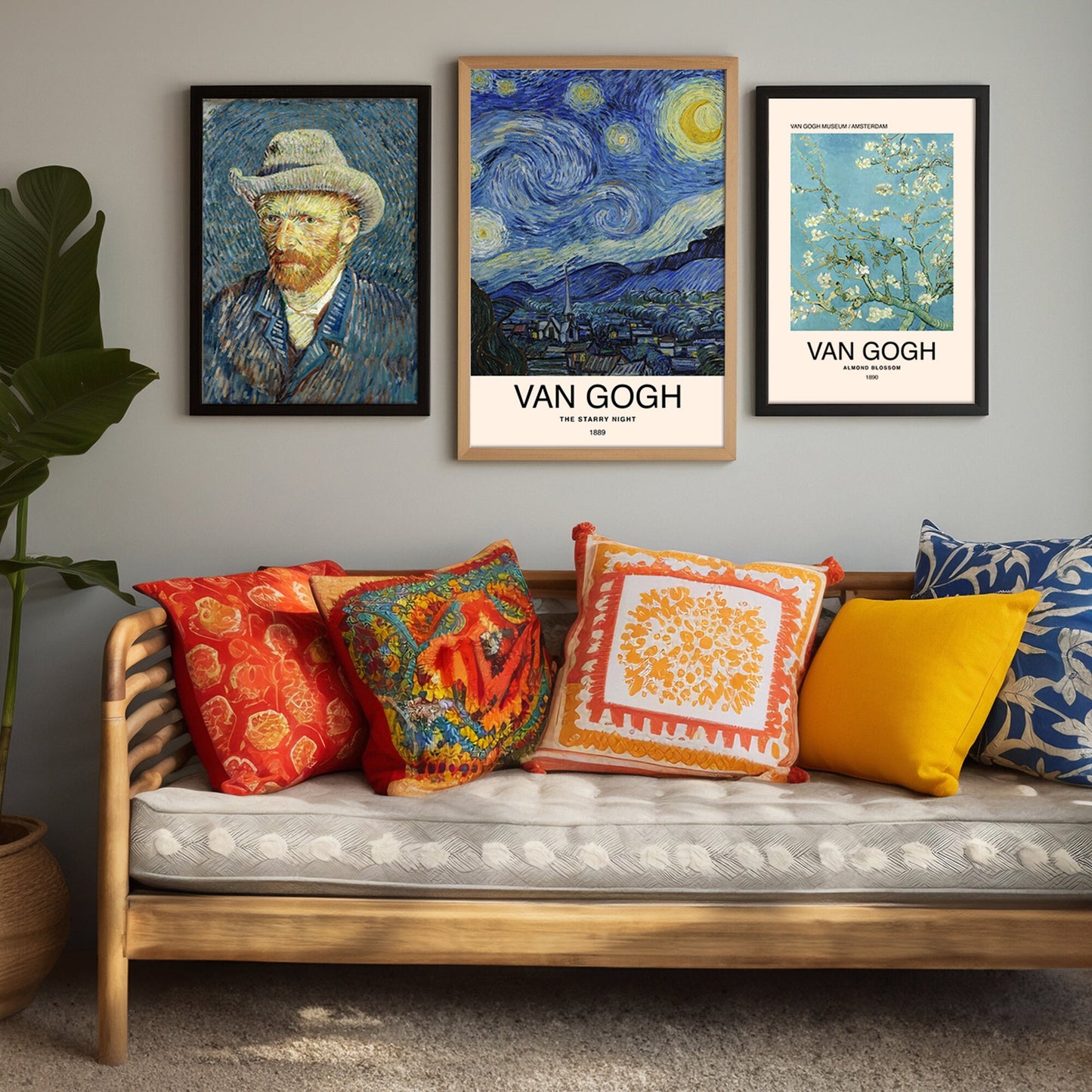 Self Portrait by Van Gogh Poster Print โ Classic and famous vintage wall art, famous painting, Post-Impressionist, Home Decor Fine Arts, hand-picked timeless collection of classic paintings from Botticelli to Rembrandt