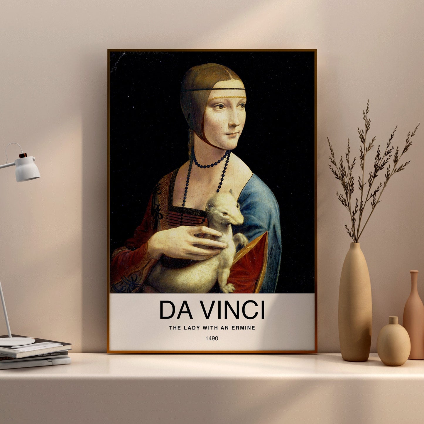 Lady with an Ermine by DaVinci Poster Print โ Classic and famous vintage wall art, famous painting, Post-Impressionist, Home Decor Fine Arts