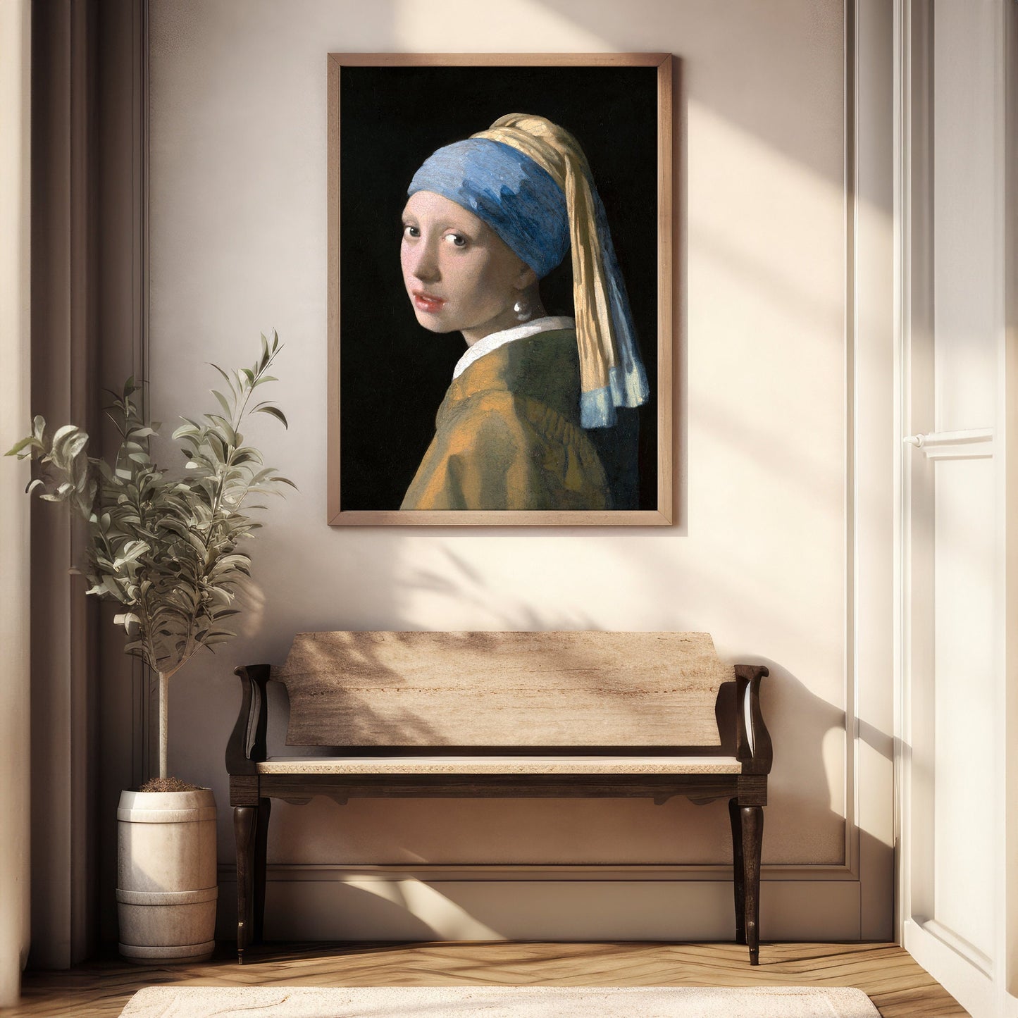 Girl with a Pearl Earring by Johannes Vermeer Poster Print – Classic and famous vintage wall art, famous painting, Home Decor Fine Arts