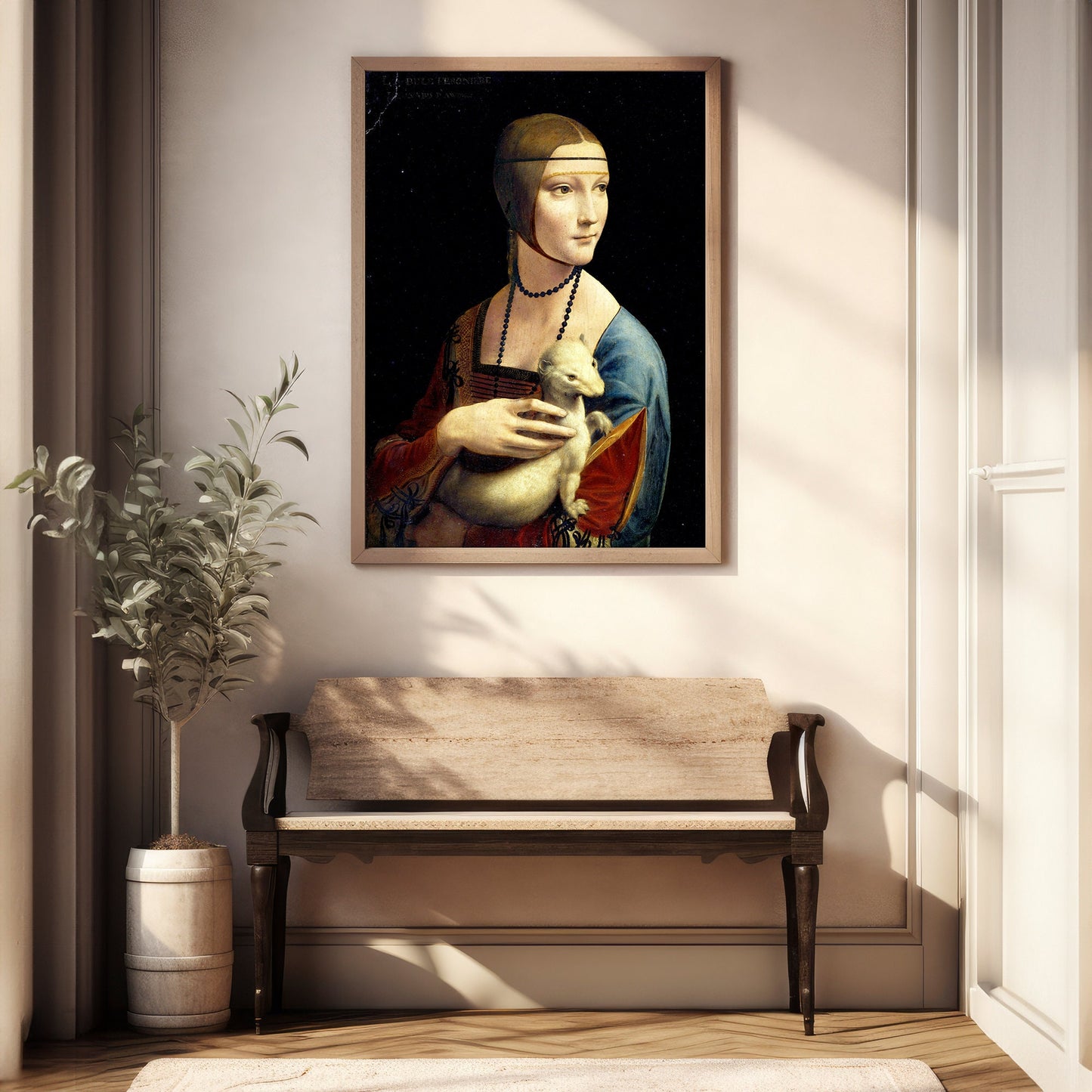 Lady with an Ermine by DaVinci Poster Print โ Classic and famous vintage wall art, famous painting, Post-Impressionist, Home Decor Fine Arts