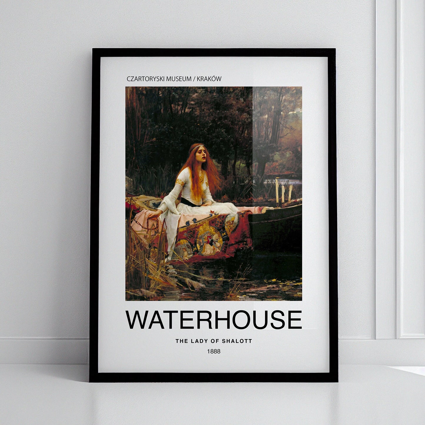The Lady of Shalott by Waterhouse Poster Print โ Classic and famous vintage wall art, famous painting, Home Decor Fine Art