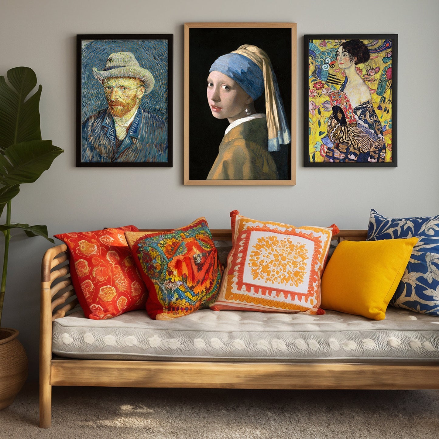 Girl with a Pearl Earring by Johannes Vermeer Poster Print – Classic and famous vintage wall art, famous painting, Home Decor Fine Arts