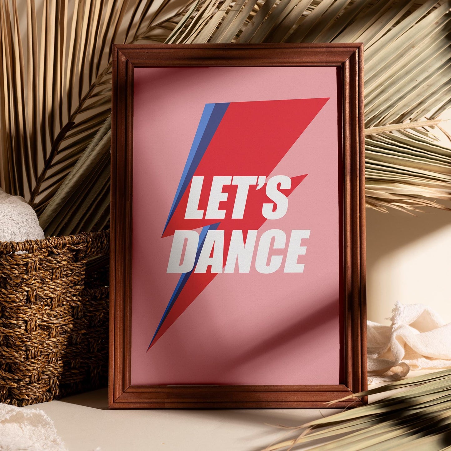 David Bowie Lets Dance Print - David Bowie Poster, Lets Dance Lyrics Poster, Lets Dance Poster Wall Decor, Fan Poster, Music Lover Gift Idea