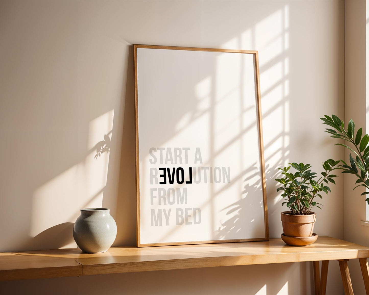 Start a Revolution from My Bed, Don't Look Back In Anger, Oasis, Lyrics Poster, Music Typography Gift Wall Art, British pop music art poster