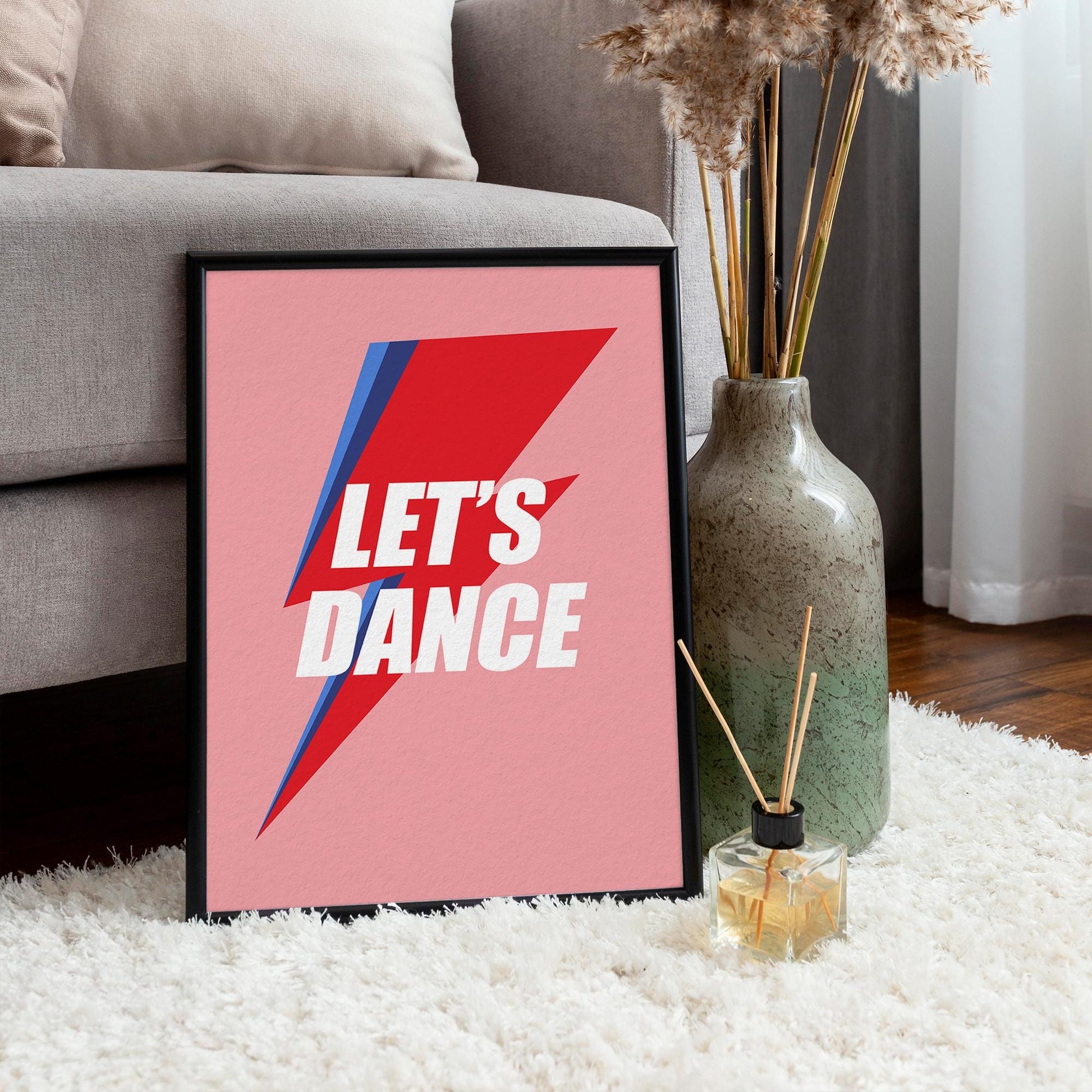David Bowie Lets Dance Print - David Bowie Poster, Lets Dance Lyrics Poster, Lets Dance Poster Wall Decor, Fan Poster, Music Lover Gift Idea