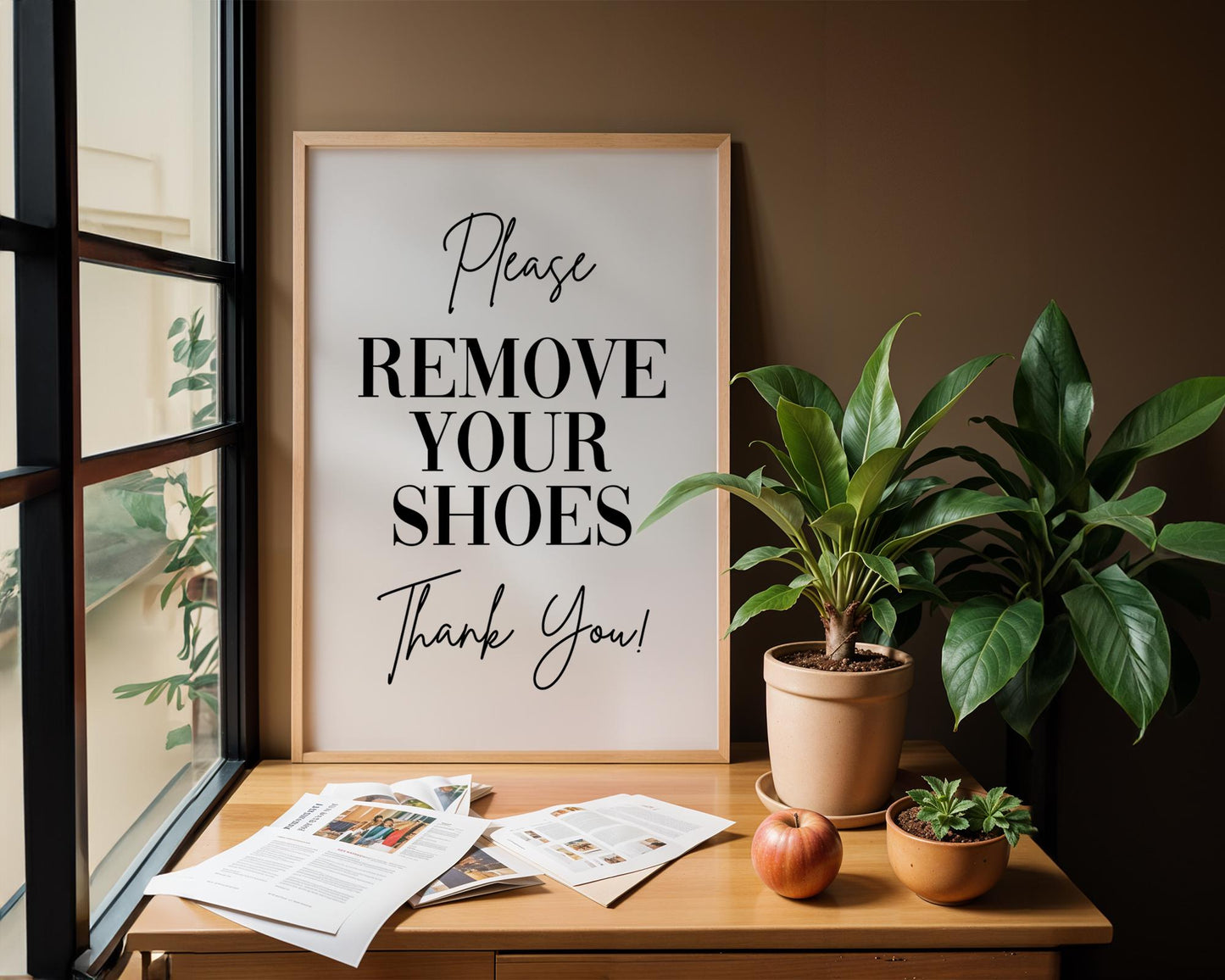Please Remove Your Shoes, Entrance Sign, Text Home Decor, Shoes Off Print, Typography Wall Art, Entry Room Poster, No Shoes House Poster Art