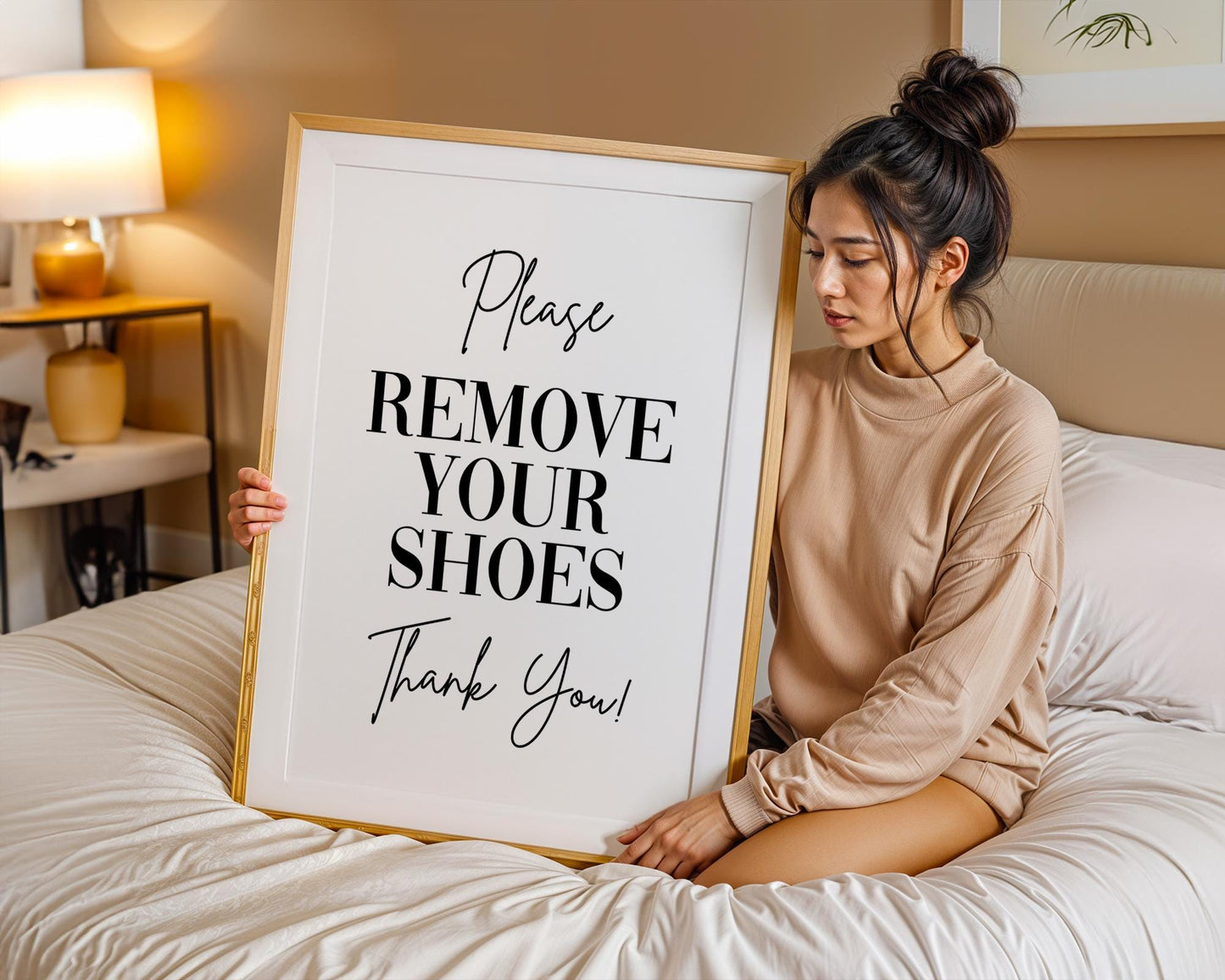 Please Remove Your Shoes, Entrance Sign, Text Home Decor, Shoes Off Print, Typography Wall Art, Entry Room Poster, No Shoes House Poster Art