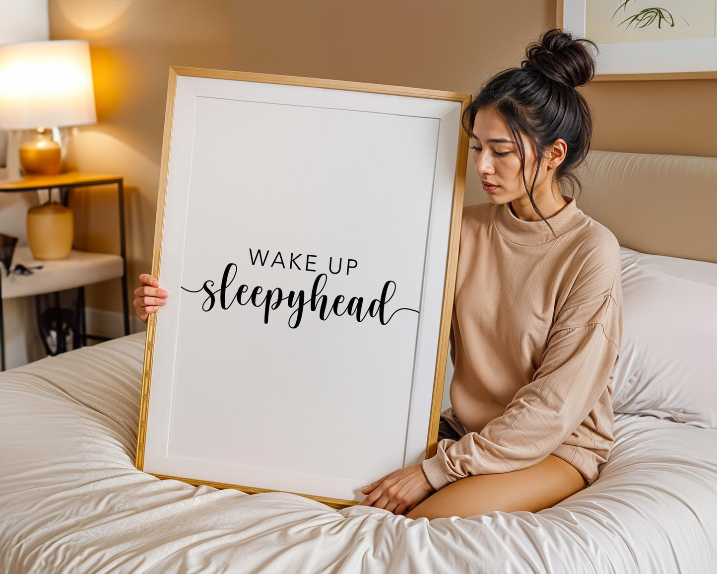Bedroom Prints – Wake Up Sleepy Head Print, Minimalistic, Over The Bed Sign, Bedroom Wall Art, Bedroom Wall Prints, Above Bed Signs, Over The Bed Sign, Couple Gifts, Home Prints, Words for Bedroom, Trendy Posters, Good Morning and Good Night Prints
