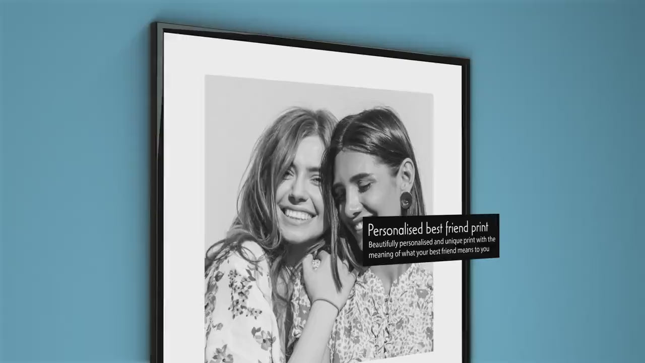 Personalised best friend definition print - Custom gift with photo for best friend, birthday gift, soulmates, Photo Gift, Best Friend Quote