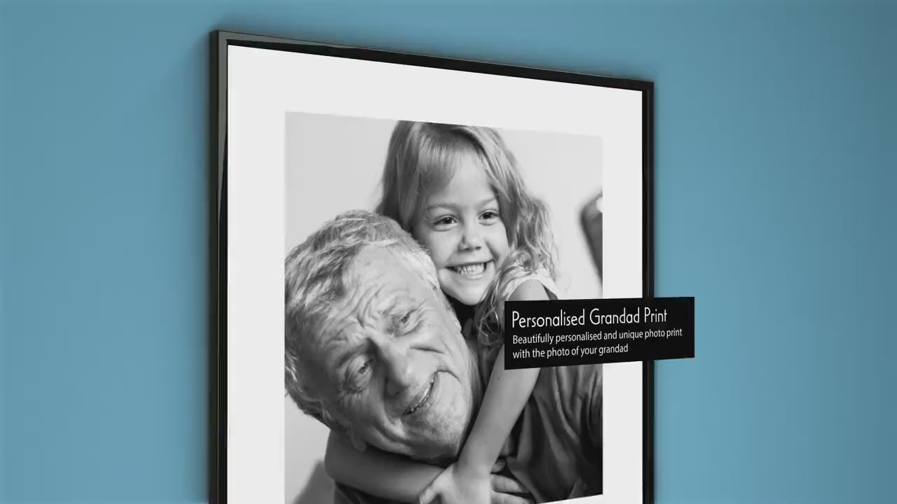 Personalised Grandad definition print - Custom gift with photo for grandpa, Gift idea for pops, birthday gift grandfather