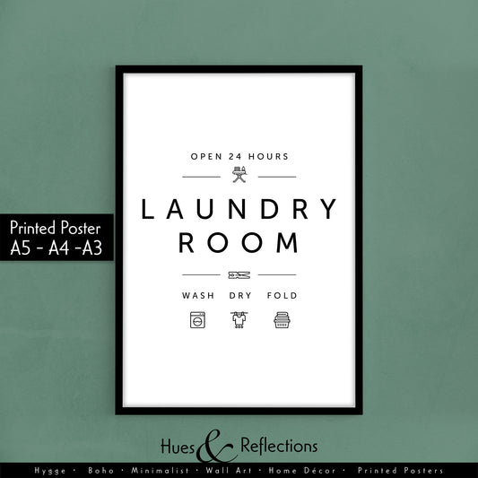 Minimalist laundry room poster