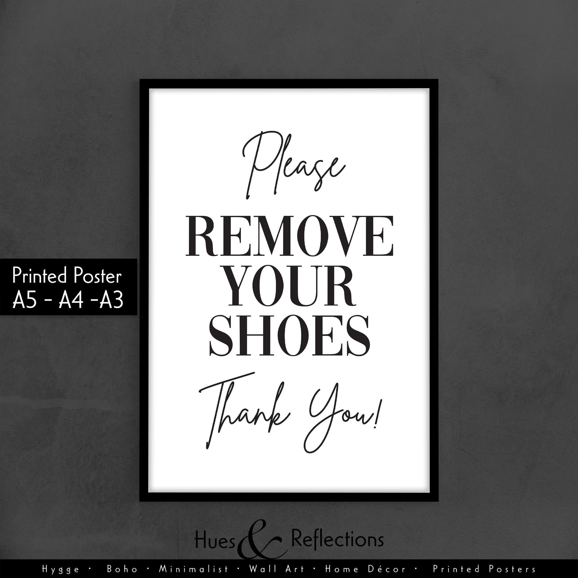 Please Remove Your Shoes, Entrance Sign, Text Home Decor, Shoes Off Print, Typography Wall Art, Entry Room Poster, No Shoes House Poster Art