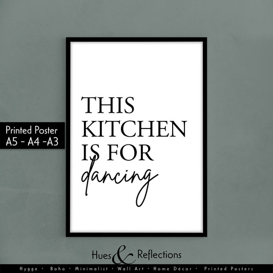 This Kitchen Is For Dancing | For those of us who just love to dance, this print will remind you exactly what your kitchen is for!