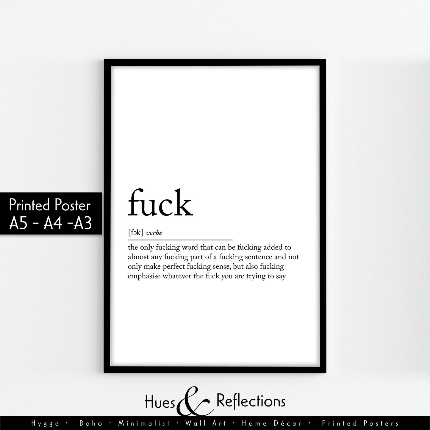 Fuck Definition Print Poster