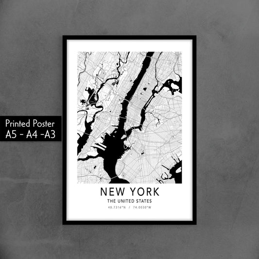 Custom Travel Map Poster, New York City poster, Minimalist Black and White Wall Art, USA, Urban City Map Print, Old Style Map Poster Simple City Map Map Wall Decor Mapiful USA Map New York Travel Map, print, gifts, poster Manhattan Print