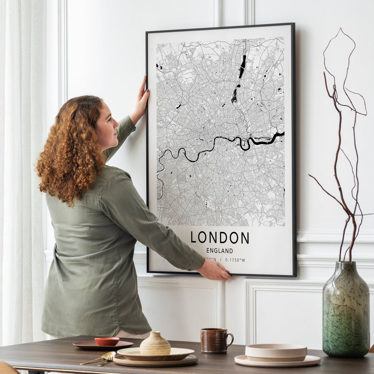 Mapiful Poster Personalised City Map Print | Any Location Art – Hues and Reflections