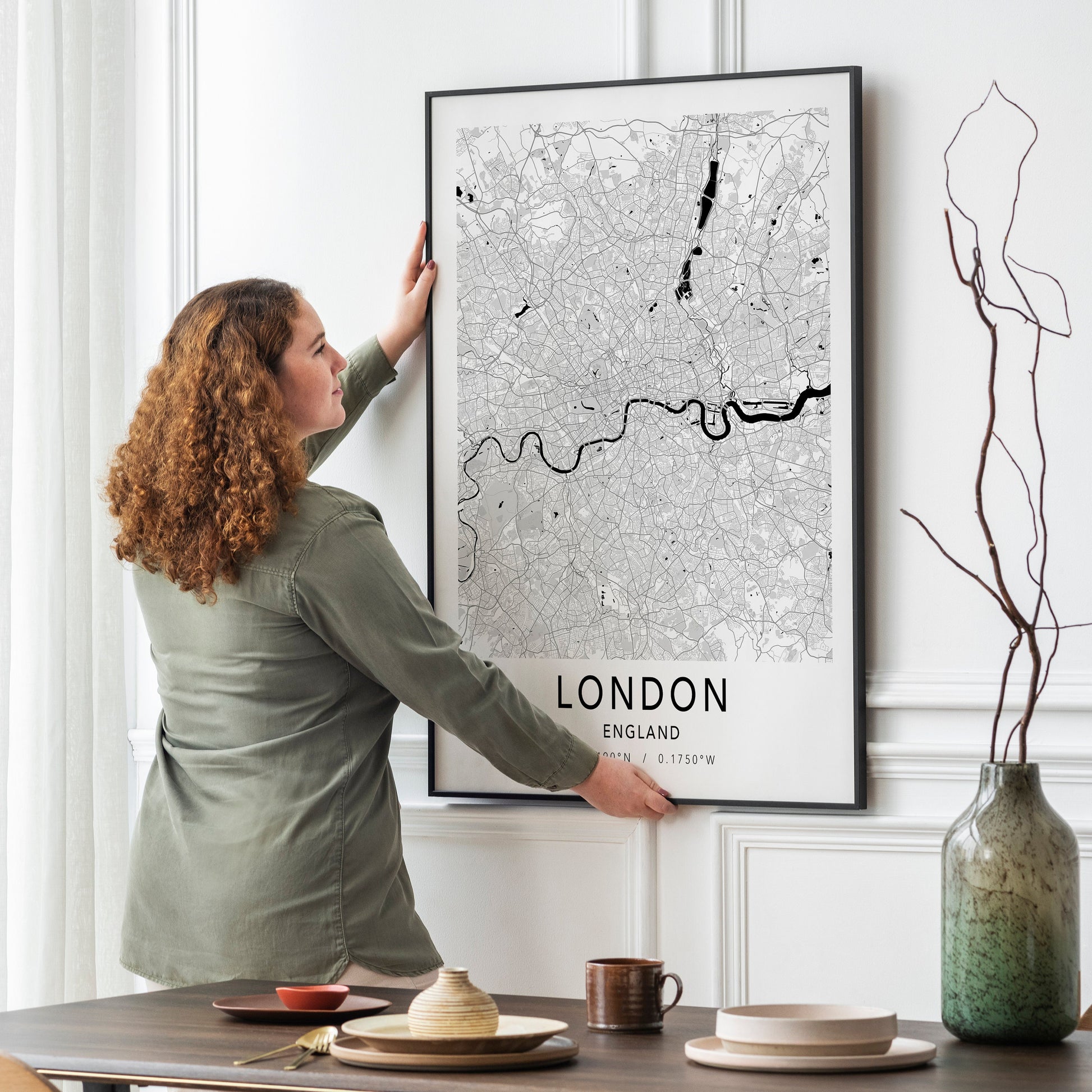 Custom Travel Map Poster, Personalised Map Prints, Your Own City Map, Minimalist Typographic Wall Art, Any Location, Modern Boho Home Decor