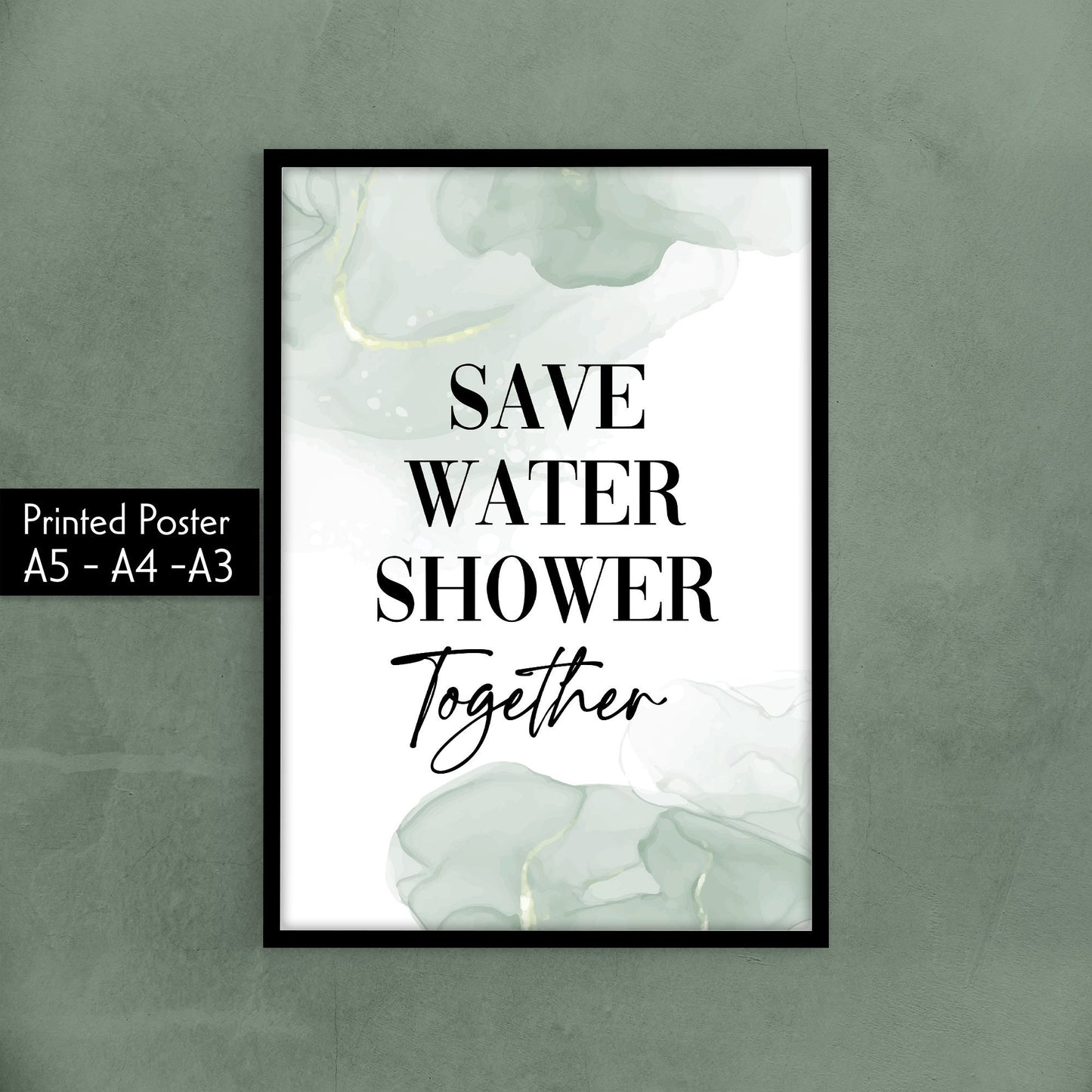 Save Water Shower Together, 4 Designs To Choose From, Bathroom Decor Home Living Minimalist Funny Toilet Humour High Quality Wall Posters