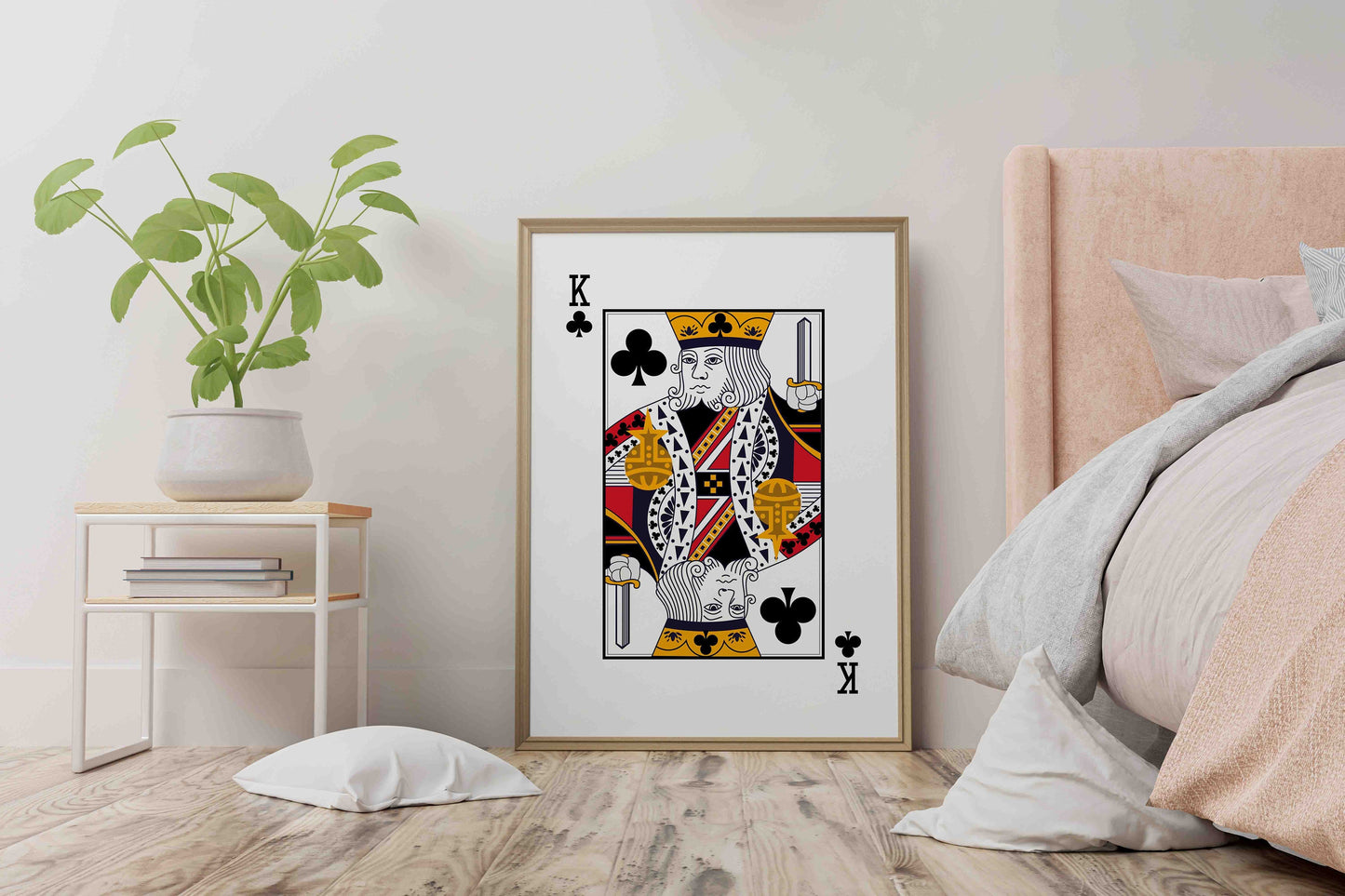 King of Clubs Playing Card Wall Décor, Poker Playing Cards Print, Clubs Card Deck Print, His Side Bedroom Wall Art, Playing Card Art Print