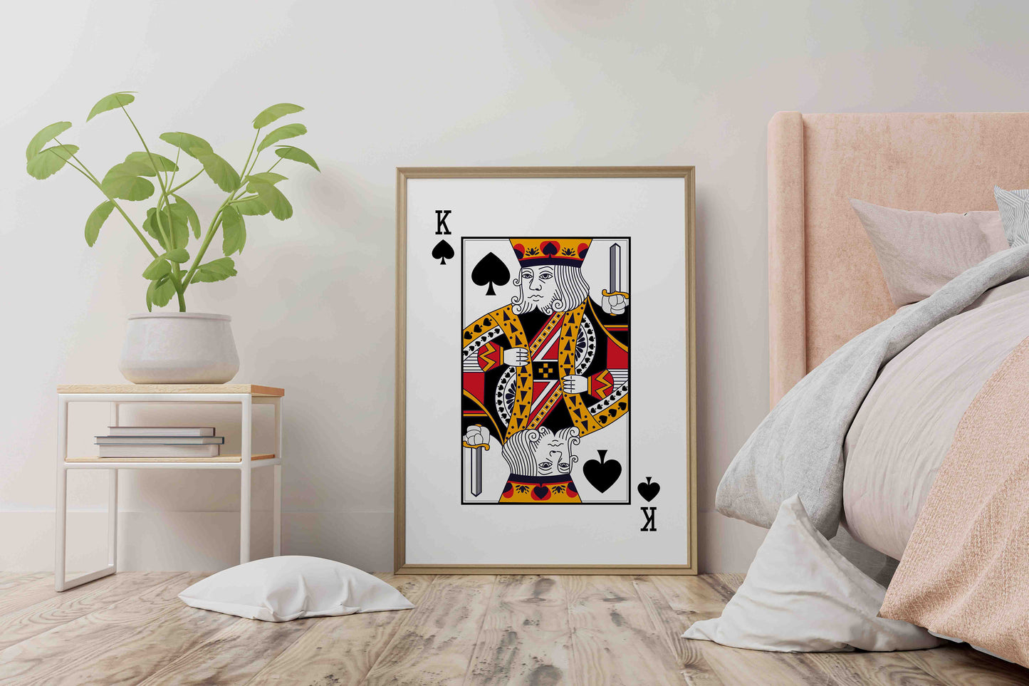 King of Spades Playing Card Wall Décor, Poker Playing Cards Print, Spades Card Deck Print, His Side Bedroom Wall Art, Playing Card Art Print