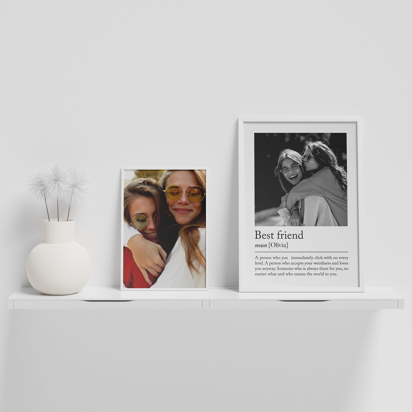 Personalised best friend definition print - Custom gift with photo for best friend, birthday gift, Christmas, Photo Gift, Best Friend Quote