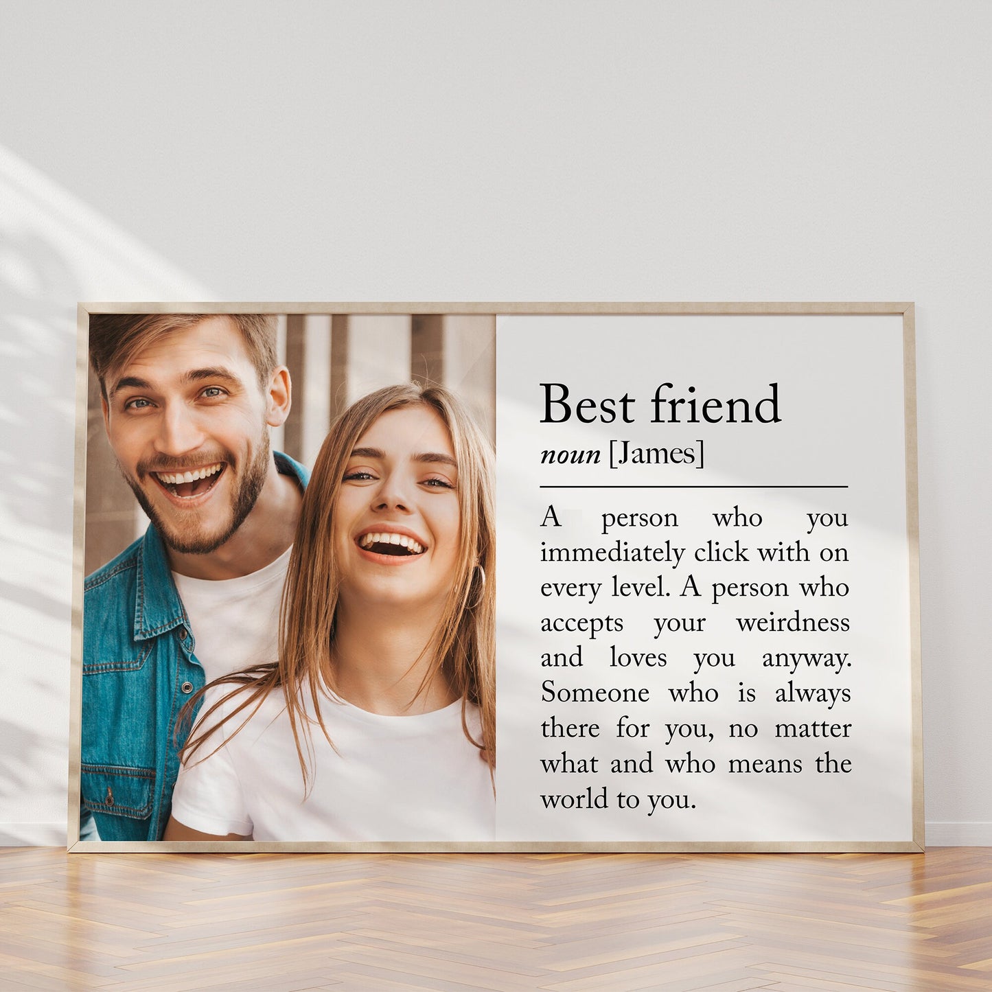 Personalised best friend prints - Custom best friend definition gift, Print for best friends, best friend quote, best friend print, unframed