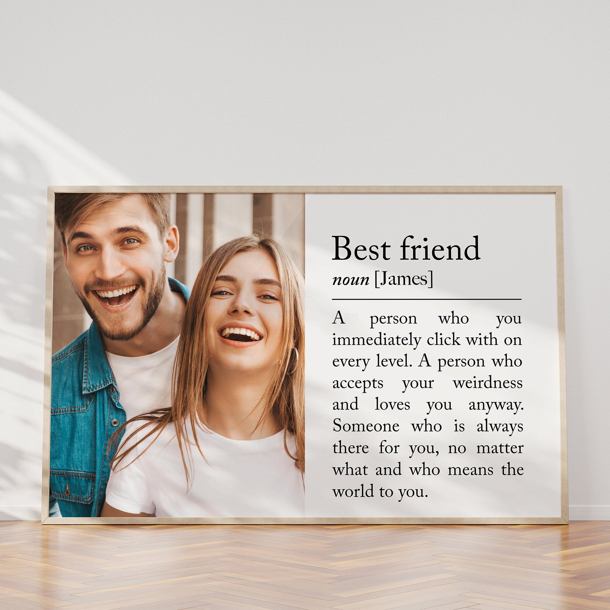 Personalised best friend prints - Custom best friend definition gift, Print for best friends, best friend quote, best friend print, unframed