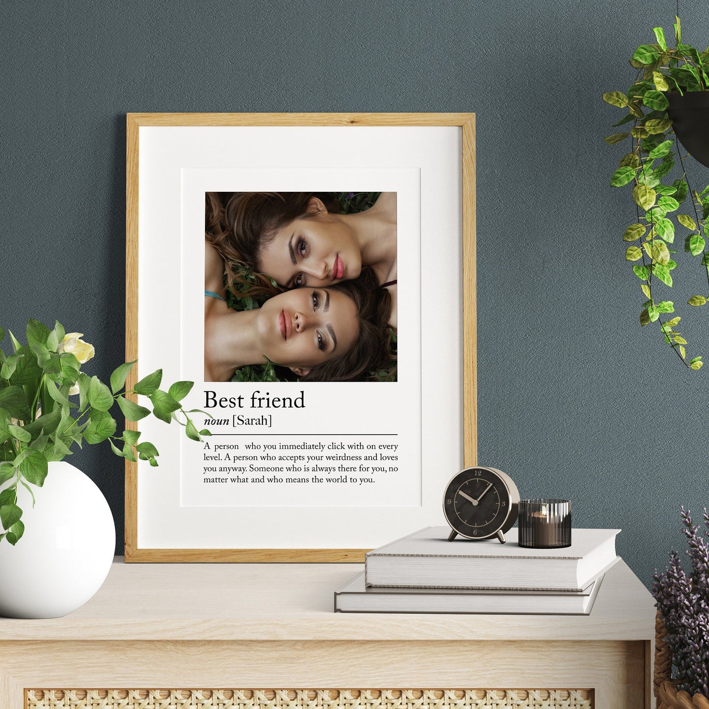 Personalised best friend definition print - Custom gift with photo for best friend, birthday gift, Christmas, Photo Gift, Best Friend Quote