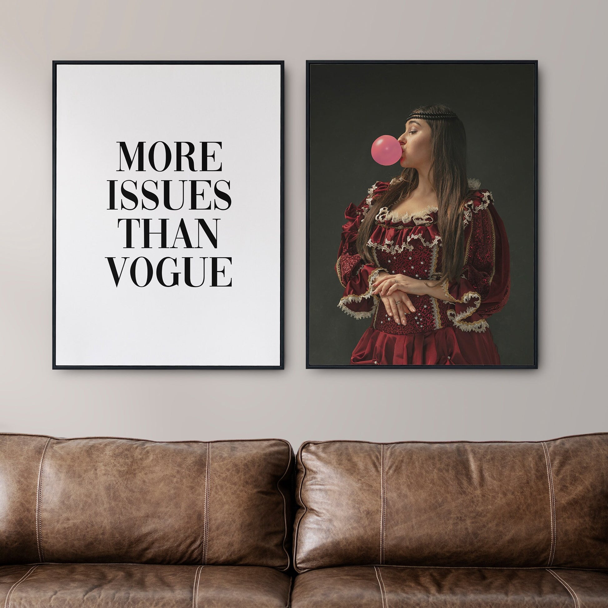 More Issues Than Vogue Minimalist Typography Print, Funny Fashion Statement, Wall Art, Bedroom Poster, Scandinavian Boho, Monochrome Poster